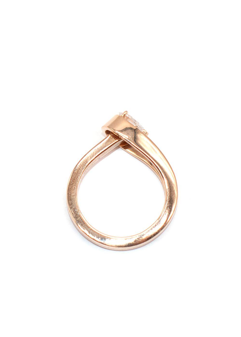 Repossi Serti Rink Gold Inversé Pear Cut Diamond Ring Size 53