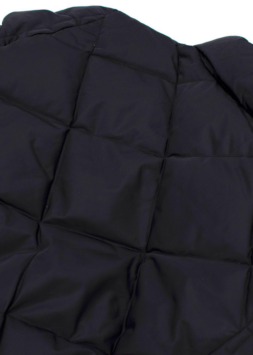 Louis Vuitton Kid's Black Quilted Jacket With Leather Pockets