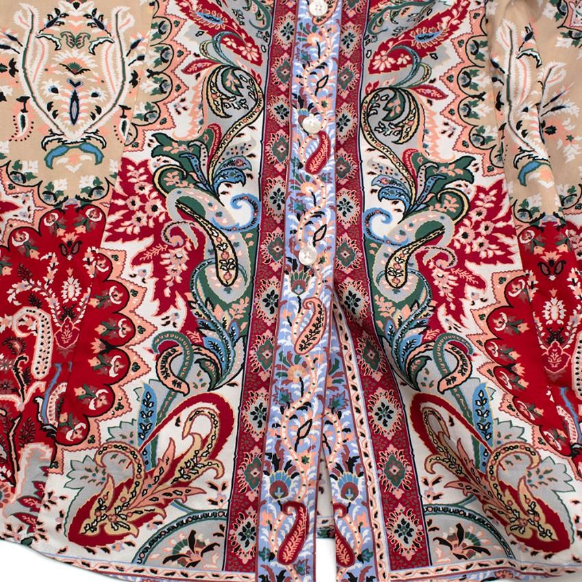 Etro Paisley Print Cotton Slim Fit Shirt