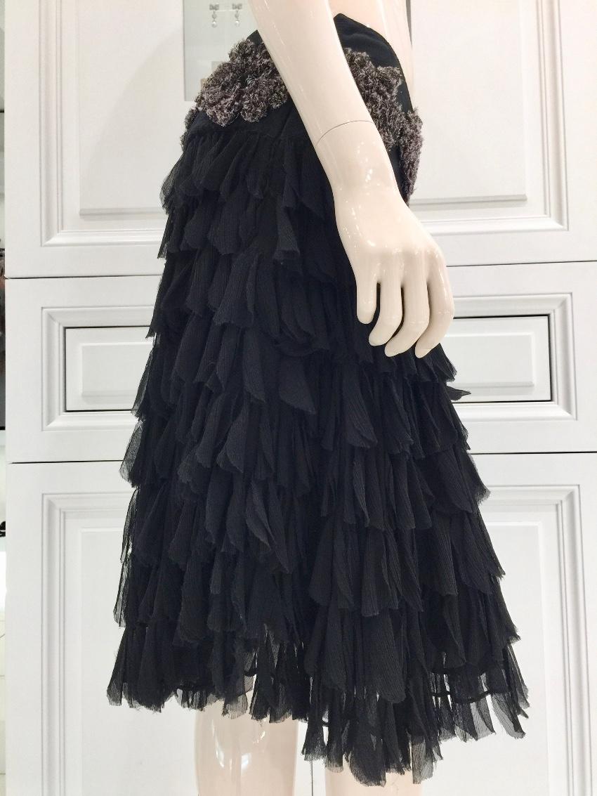 Eric Way Couture Silk Feathers Skirt