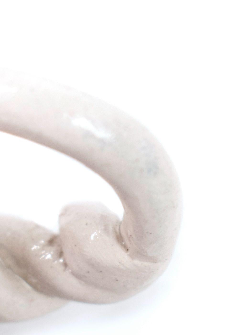Levens Glazed Clay Chunky Twist Ring
