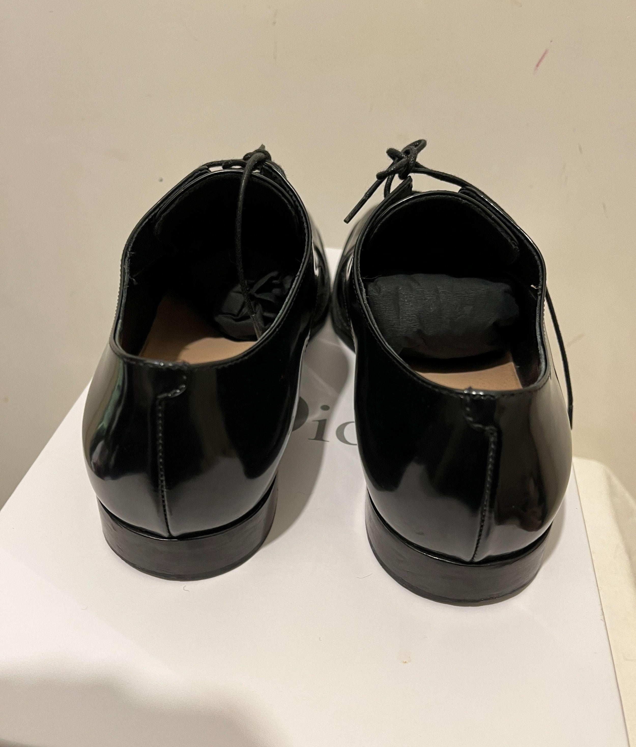 Brushed Calfskin Black Derby Shoes