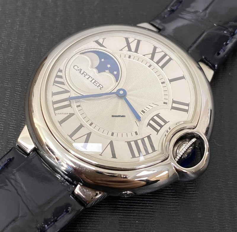 37mm Ballon Bleu de Cartier watch with Blue Alligtaor Strap