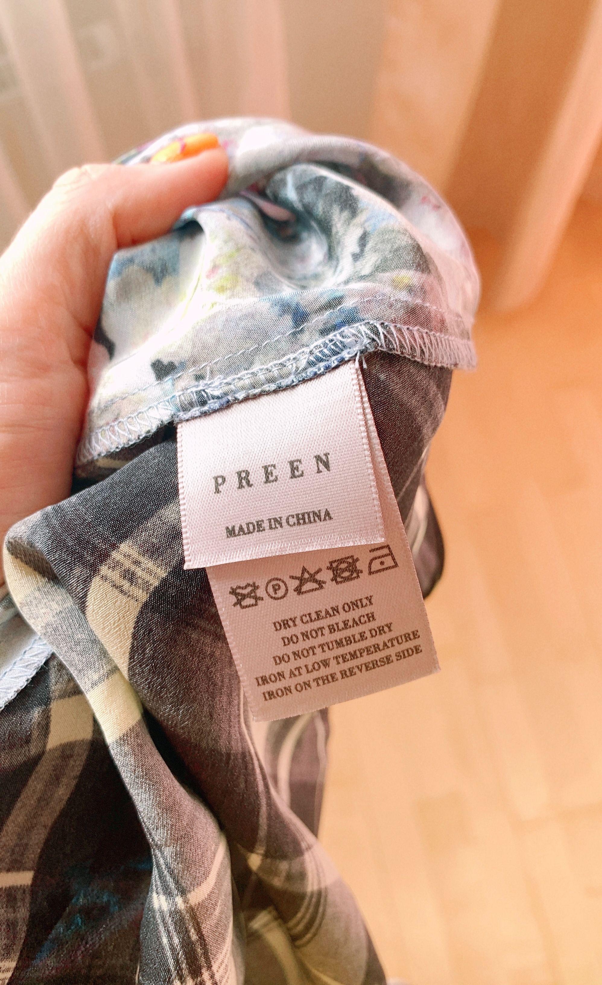 Line Abstract Floral & Checkered Print Kara Dress