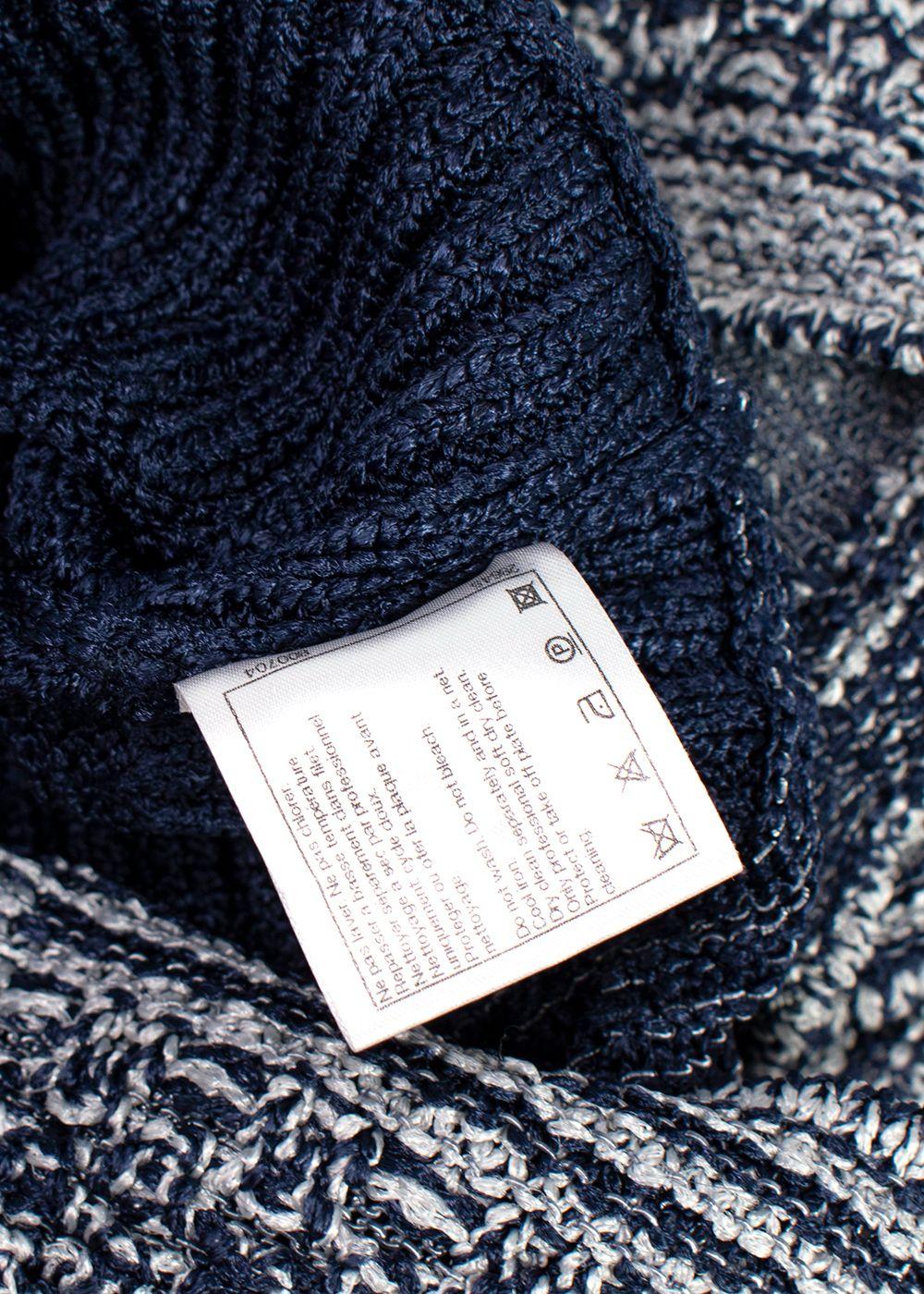 Chanel Blue Knitted Sleeveless Dress
