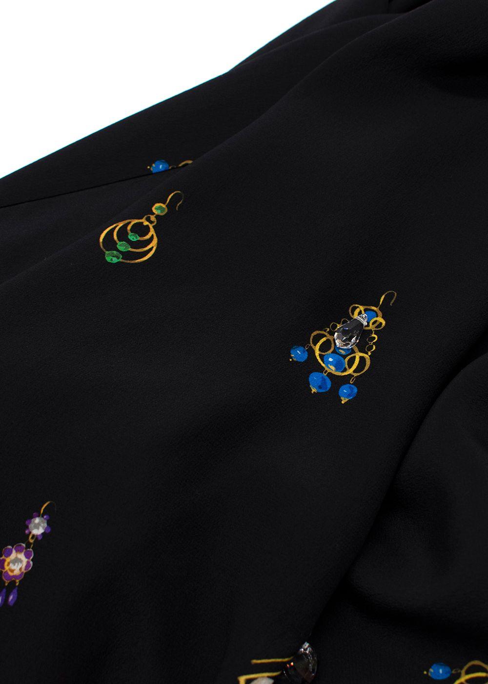 Victoria Beckham Black Embellished Earring Skirt
