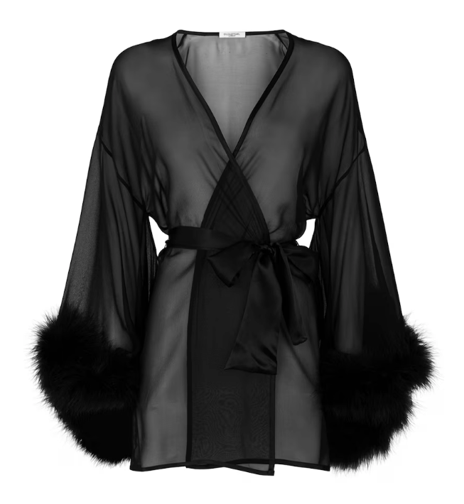 & Diana Sheer Silk Robe