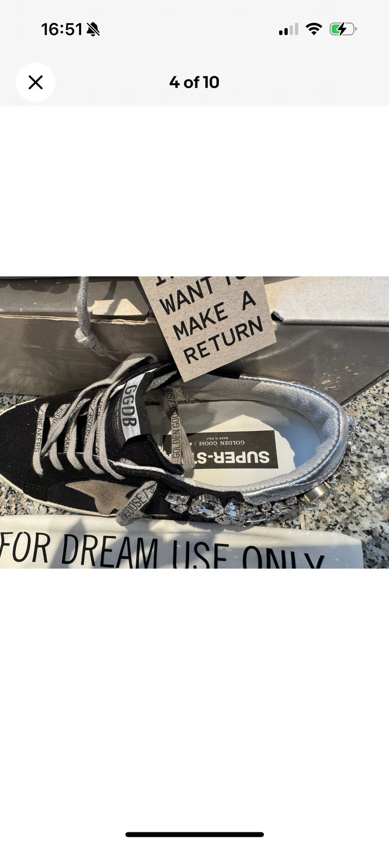 Golden Goose Super Star Crystal Embellished Sneakers