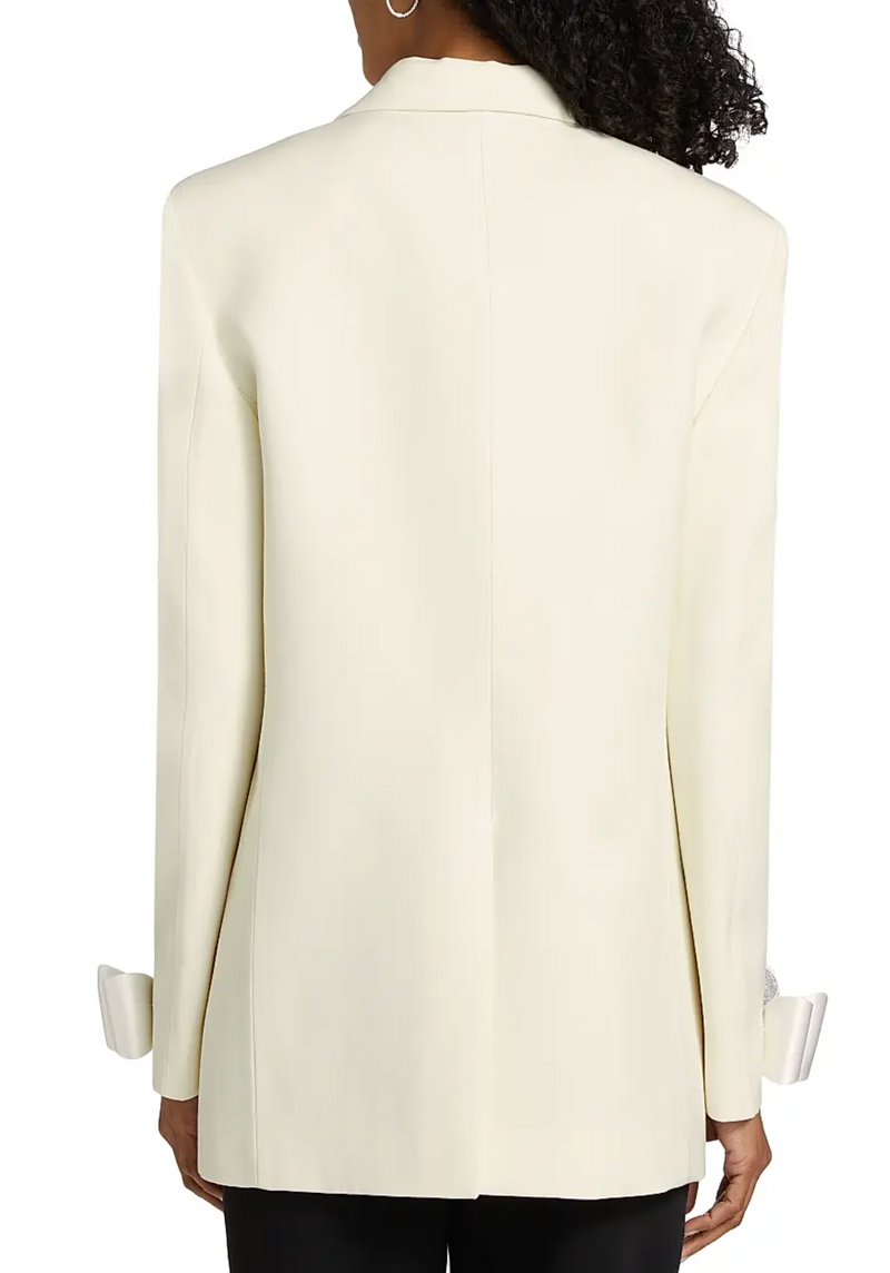 Mach & Mach  Crystalized Bow Cuff Blazer Minidress