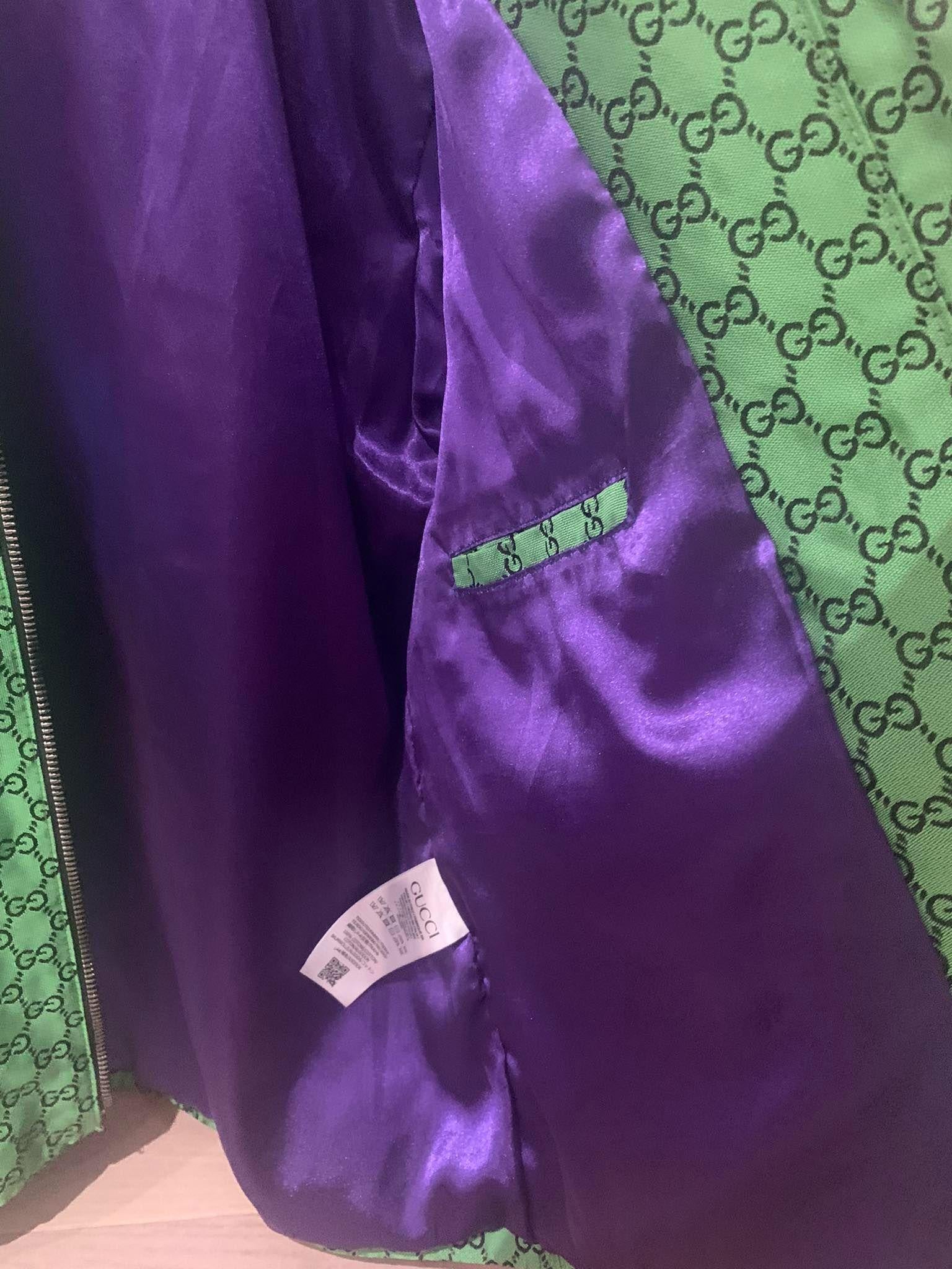 Men's Green Monogrammed Padded Wool-felt Bomber Jacket