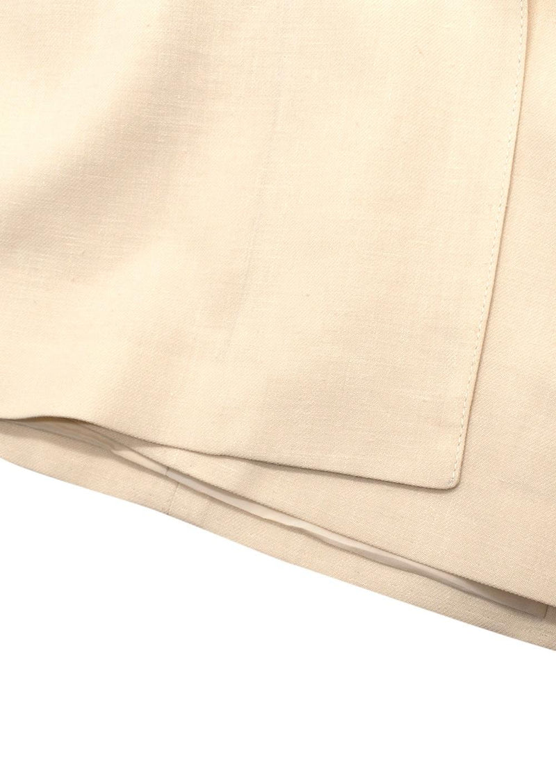 Loro Piana Cream Double Breasted Linen Blazer