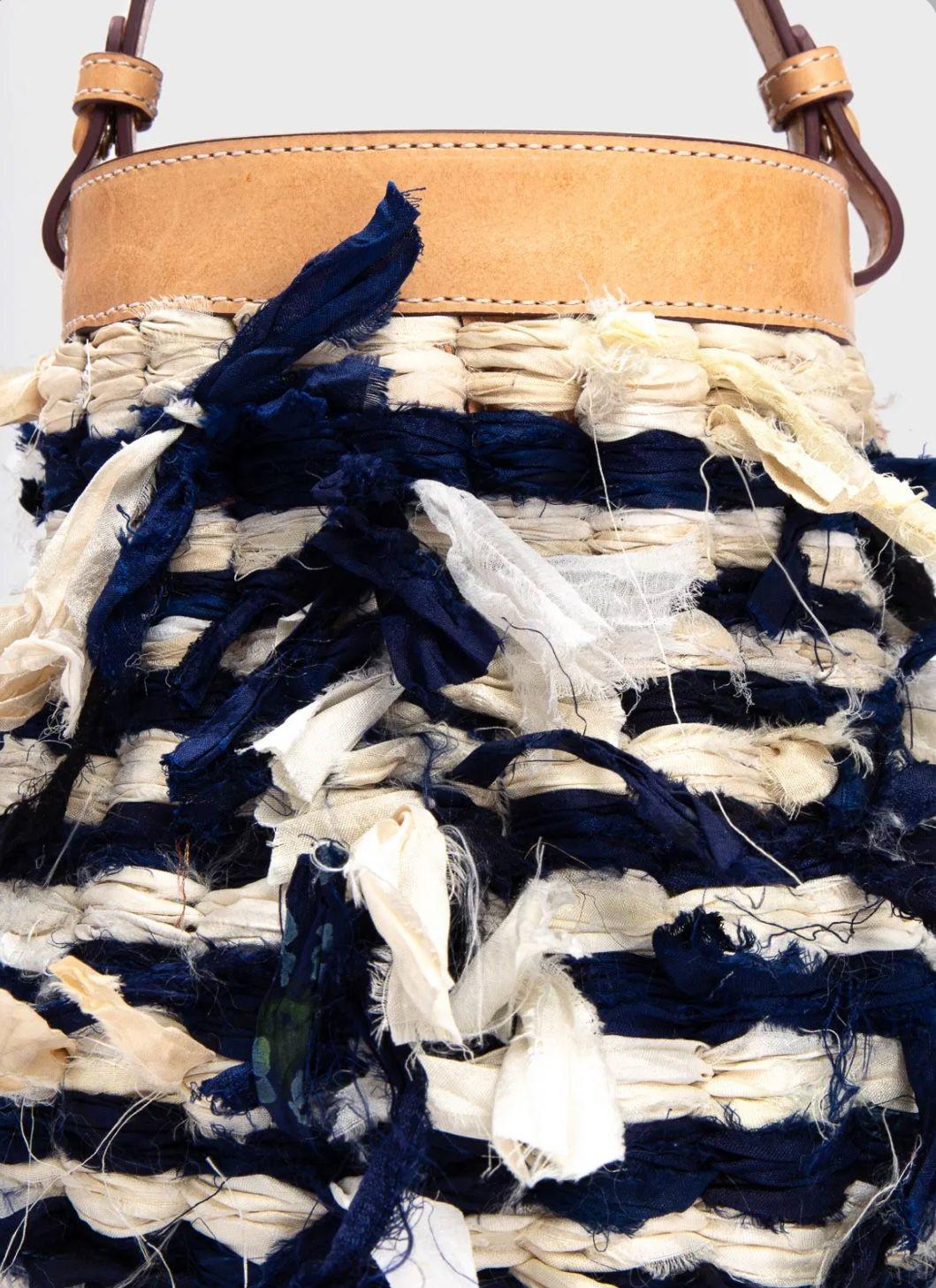 The Backward Vendor Porcelain Pot Leather Silk Bucket Bag