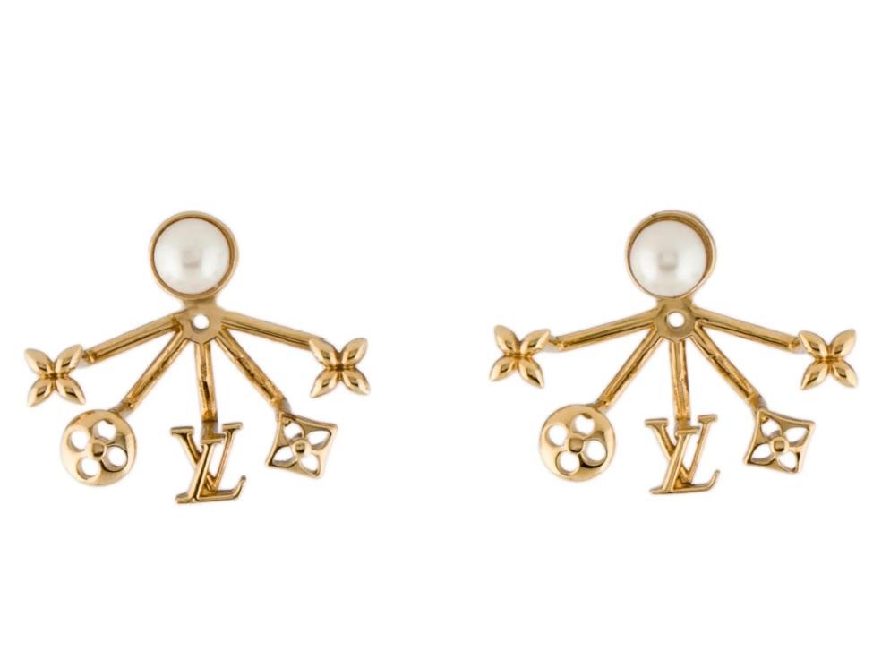 Louis Vuitton Faux Pearl Cruiser Earrings
