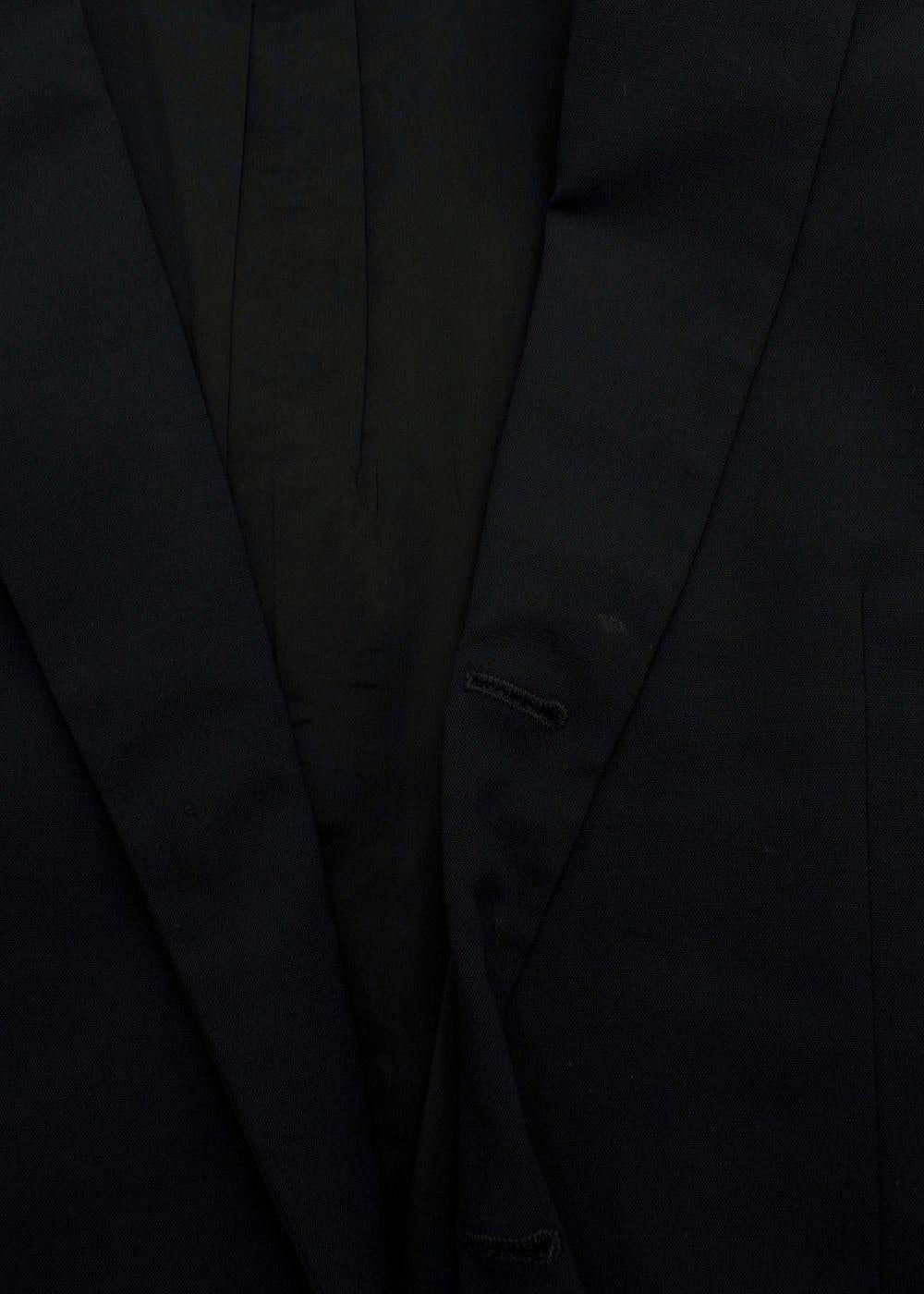 Jil Sander Black Single Breasted Wool Blend Blazer