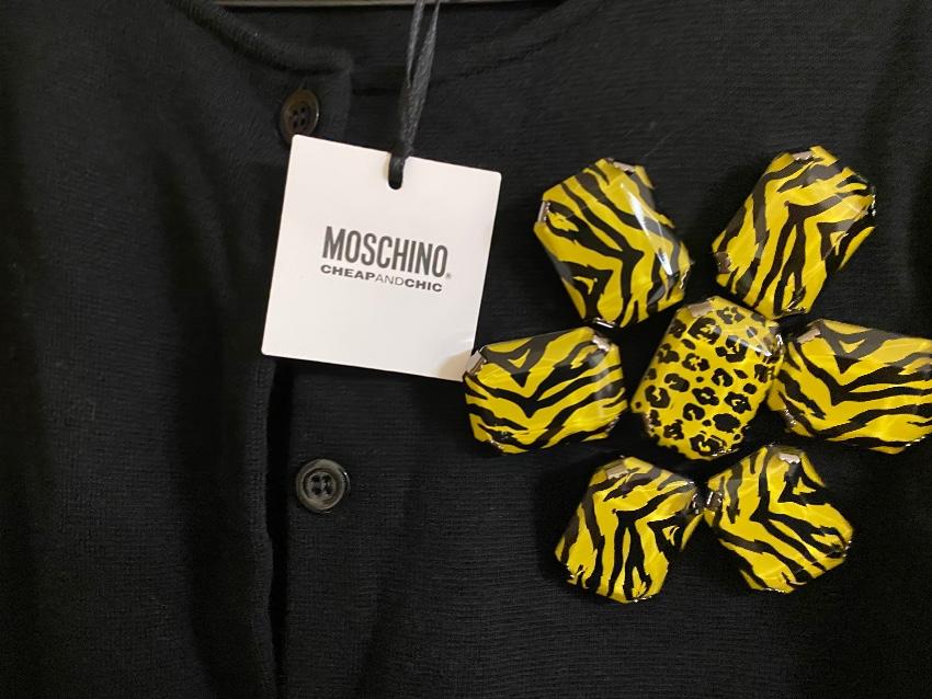 Moschino Cheap & Chic Black Wool Blend Cardigan