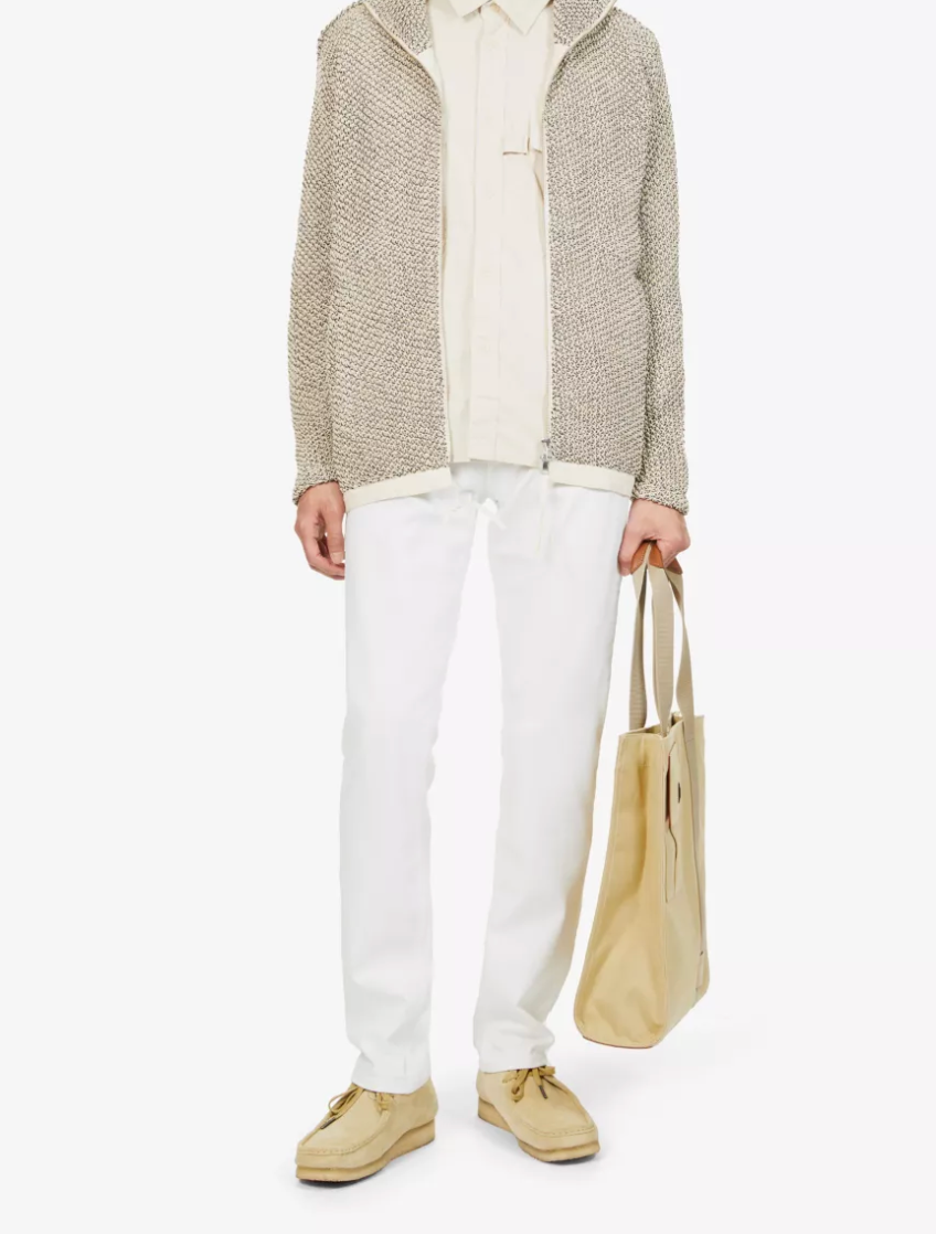 Paige White Slim Straight-Leg Denim Jeans