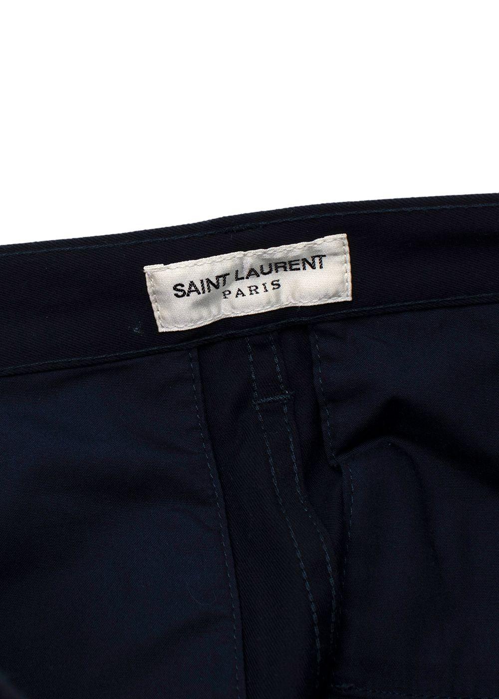 Saint Laurent Navy Tailored Trousers