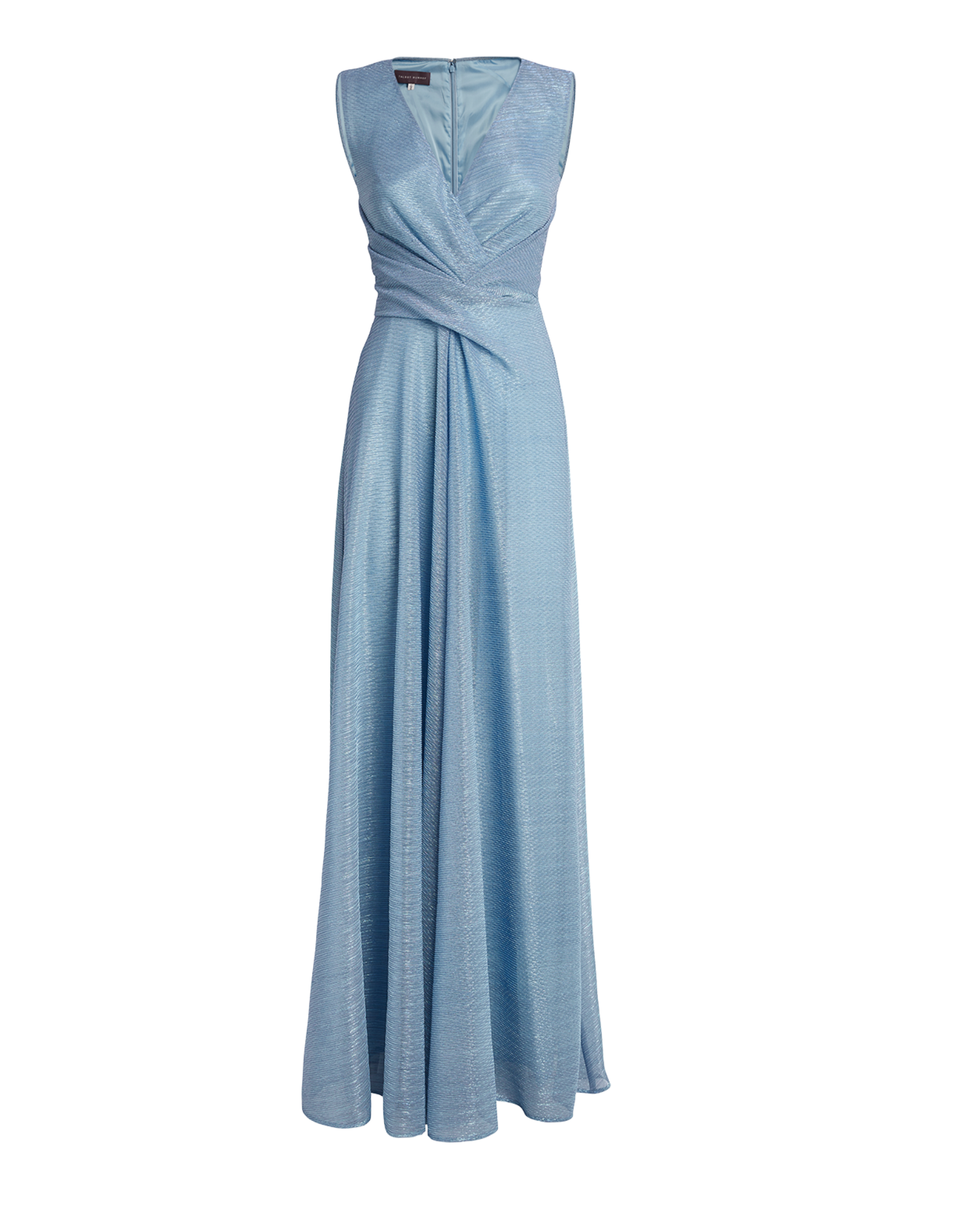 Talbot Runhof Draped Voile Maxi Dress