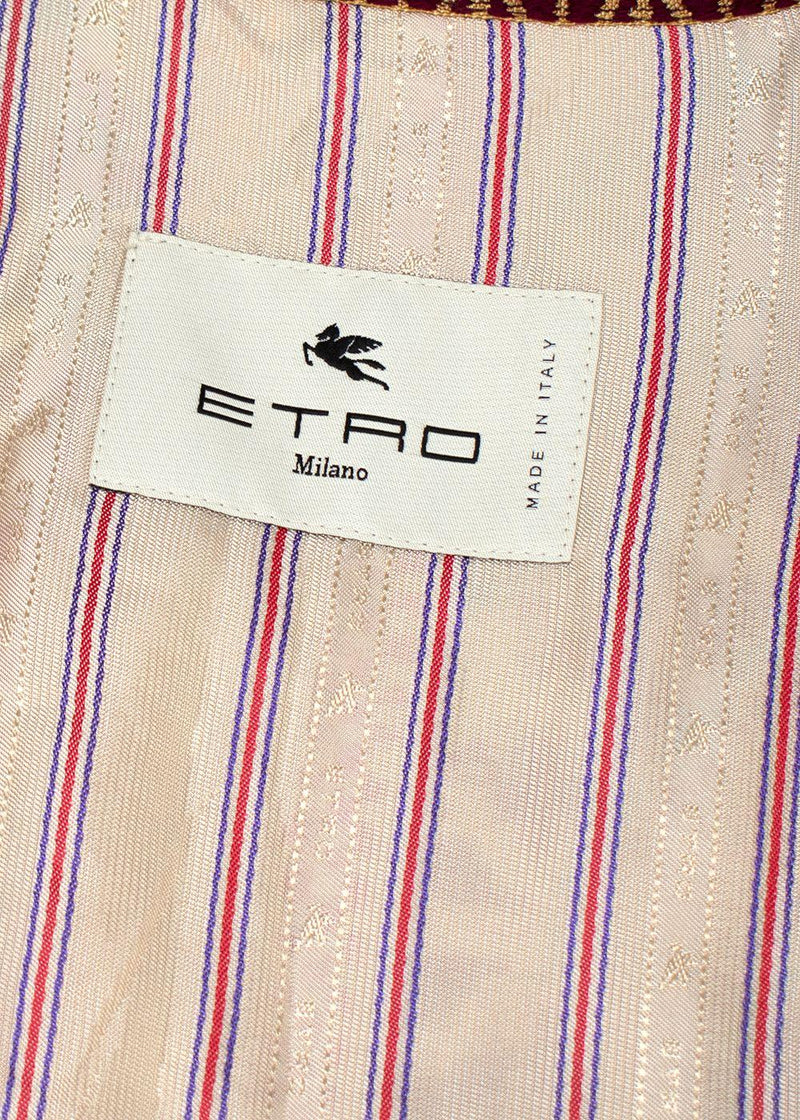 Etro Multicolour Pattern Embroidered Longline Vest