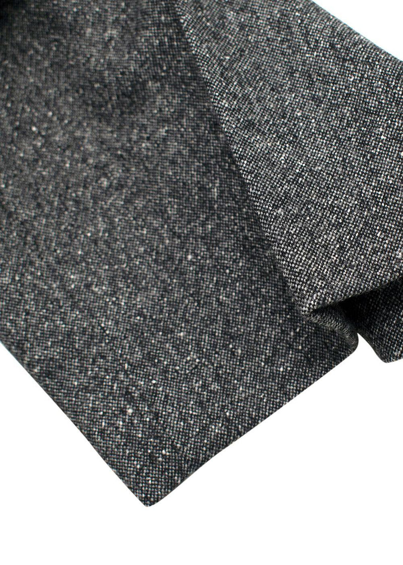 S Max Mara Grey Wide Leg Wool Trousers