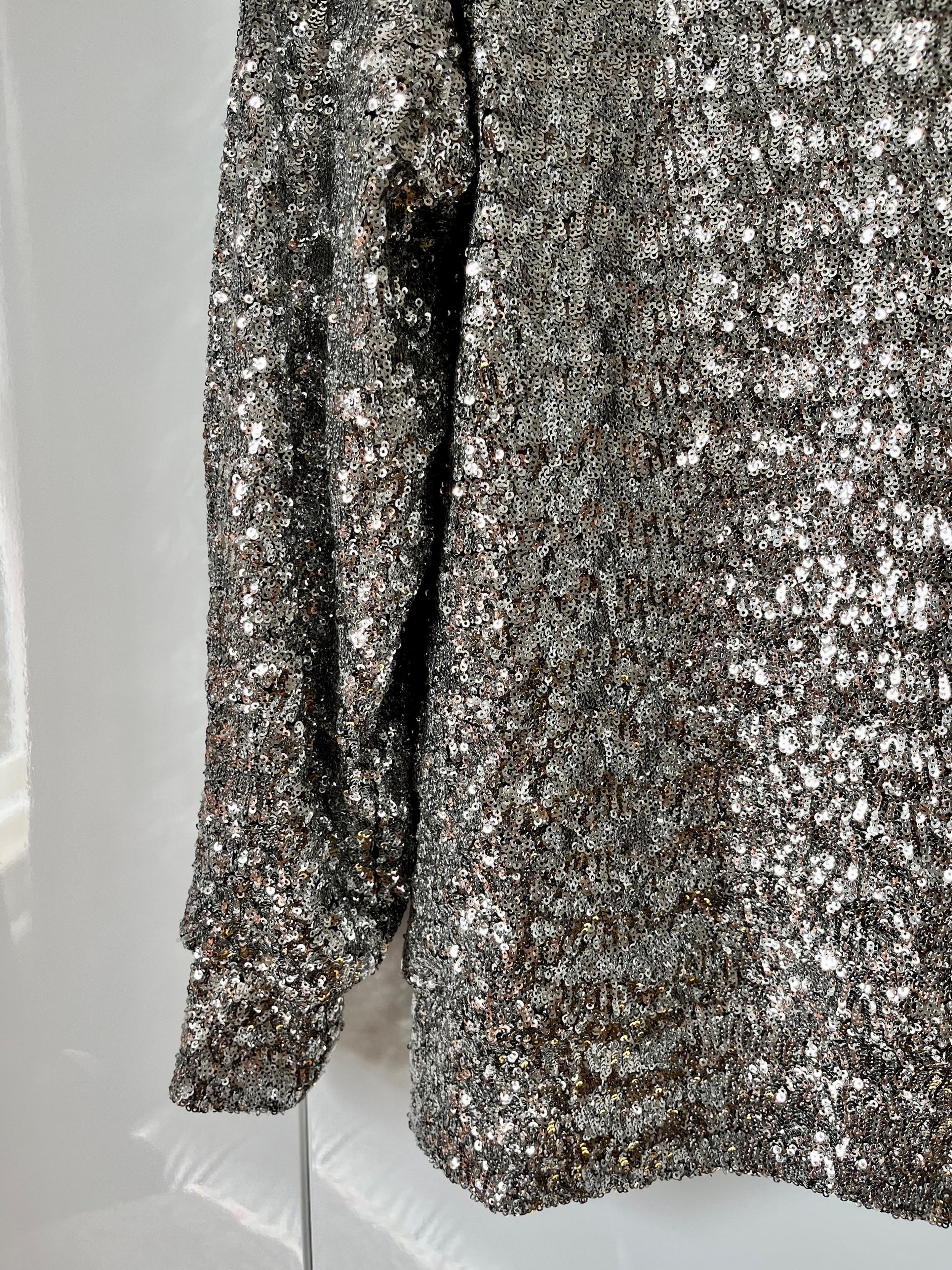 Silver sequinned Olivia top
