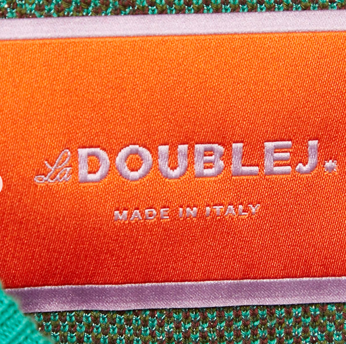 La DoubleJ Diamond-Pattern Midi Dress