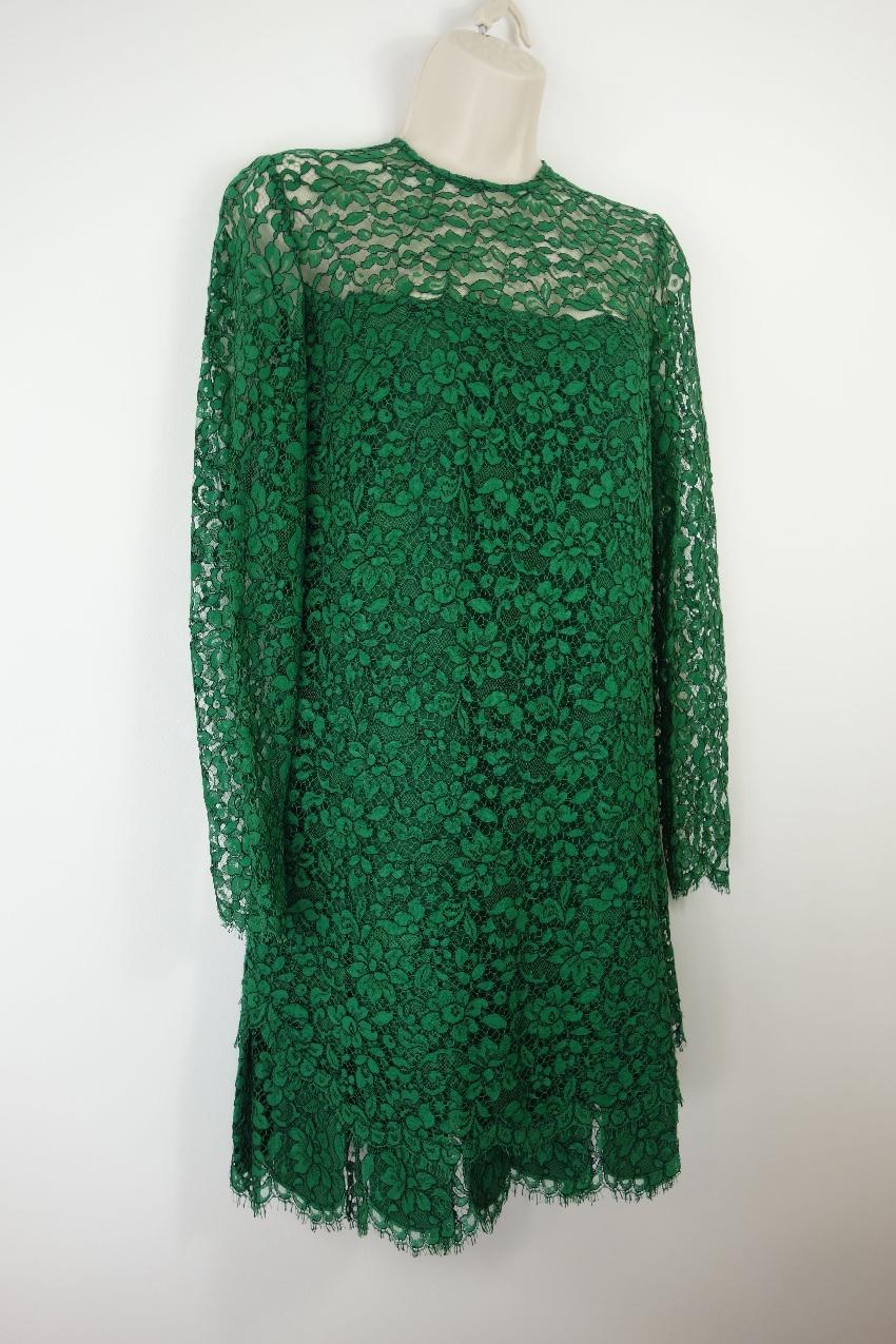 Ermanno Scervino Green Lace Shift Dress