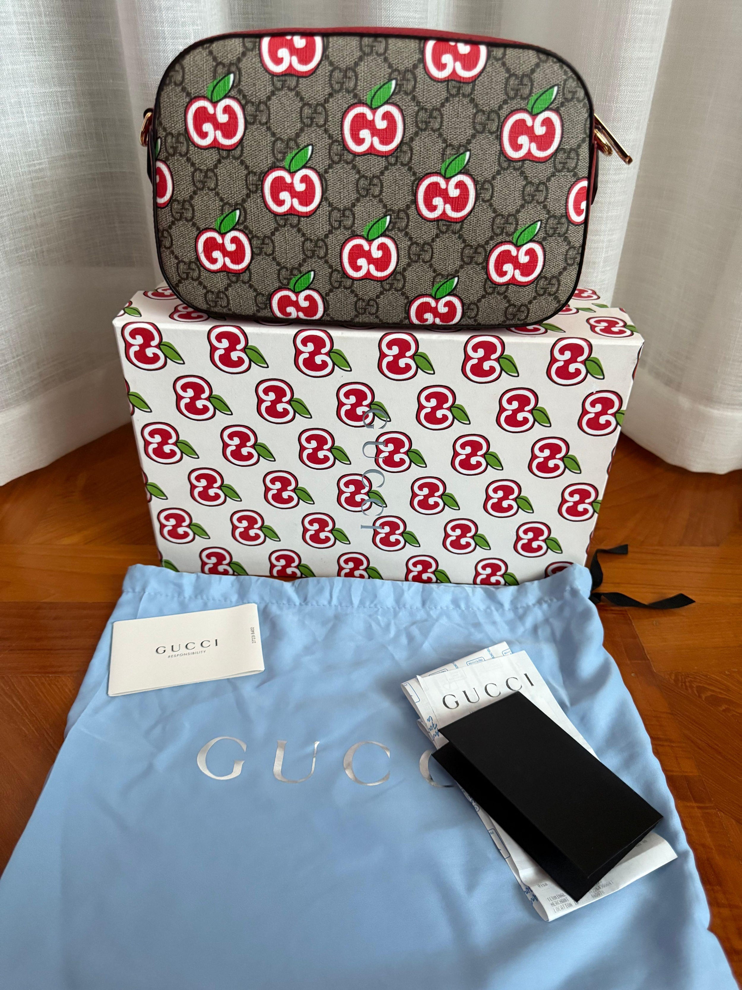 Gucci GG Supreme Cherry Crossbody Bag