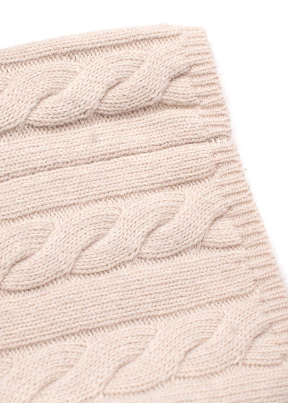 Joseph Cream Light Cable Knit Polo Neck Jumper