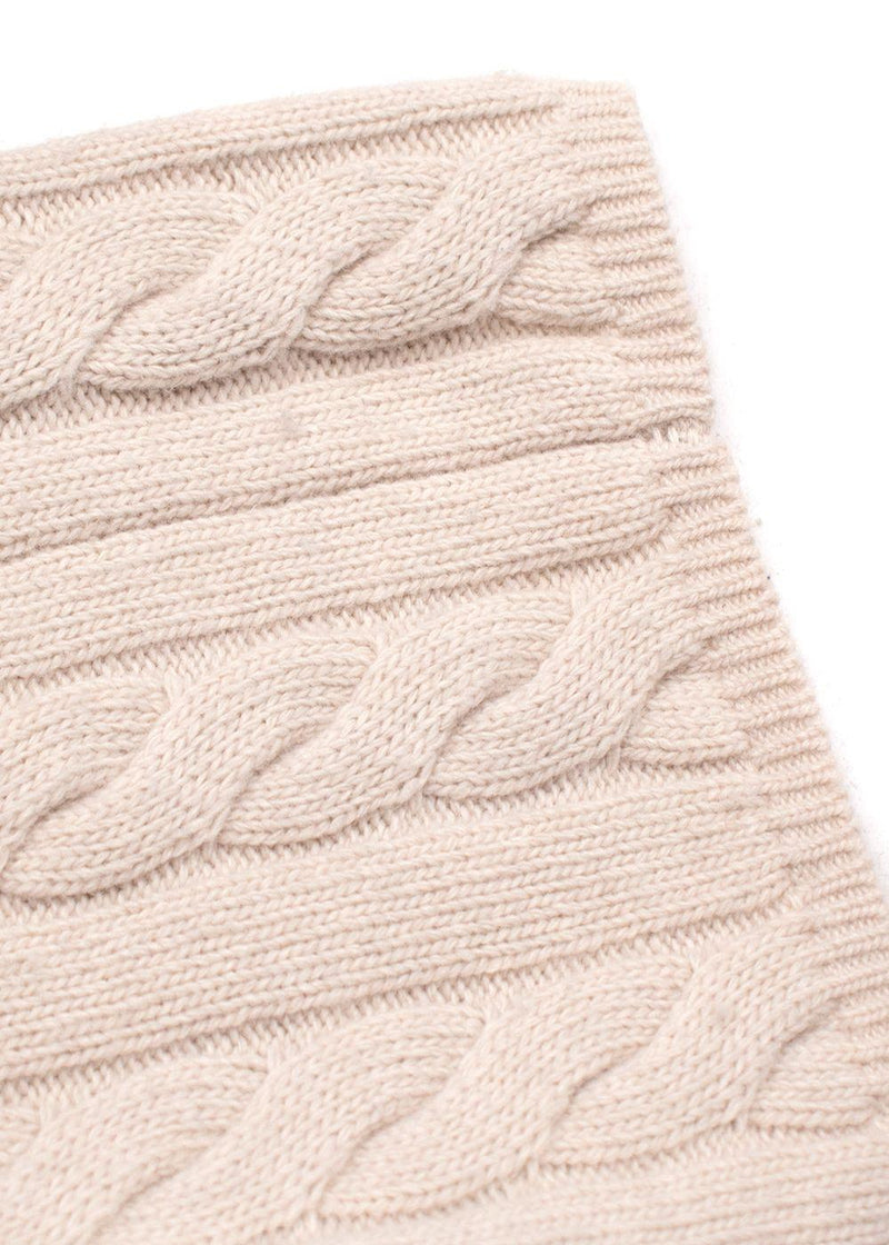 Joseph Cream Light Cable Knit Polo Neck Jumper
