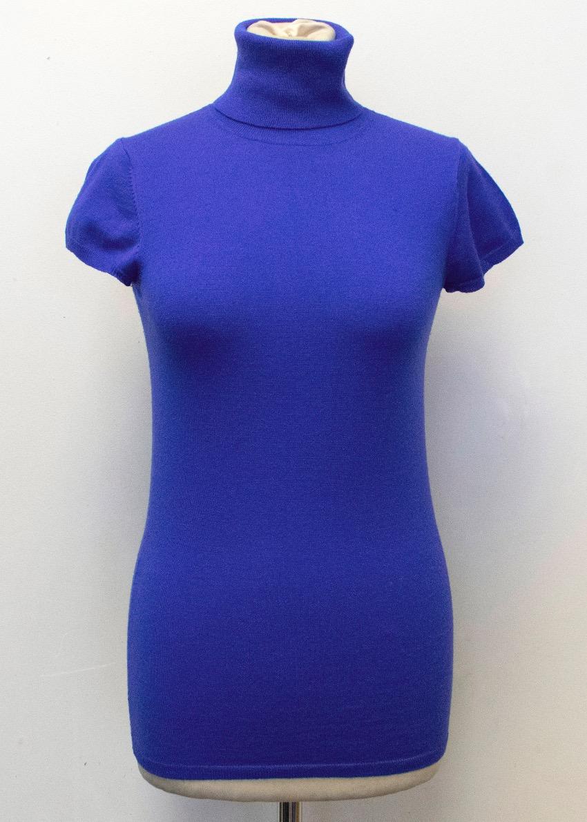 Theory Electric Blue Cap Sleeve Sweater