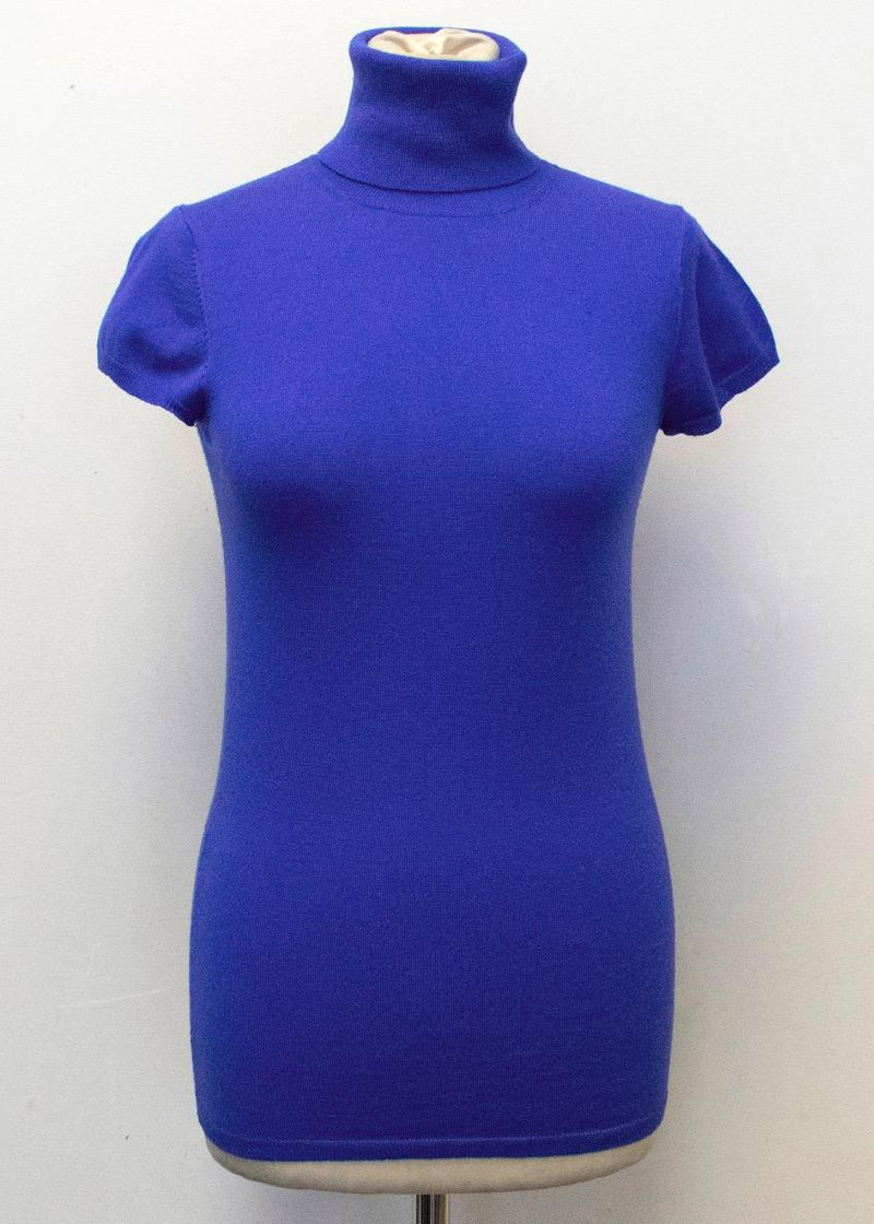Theory Electric Blue Cap Sleeve Sweater