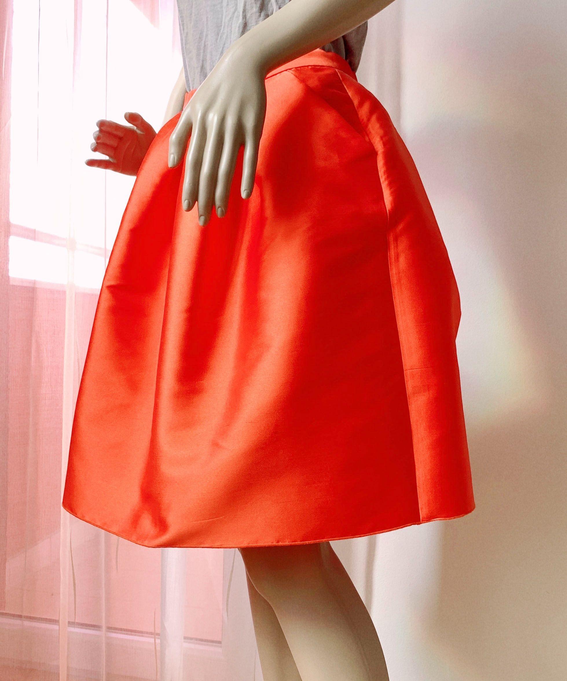 Olivia satin-twill skirt
