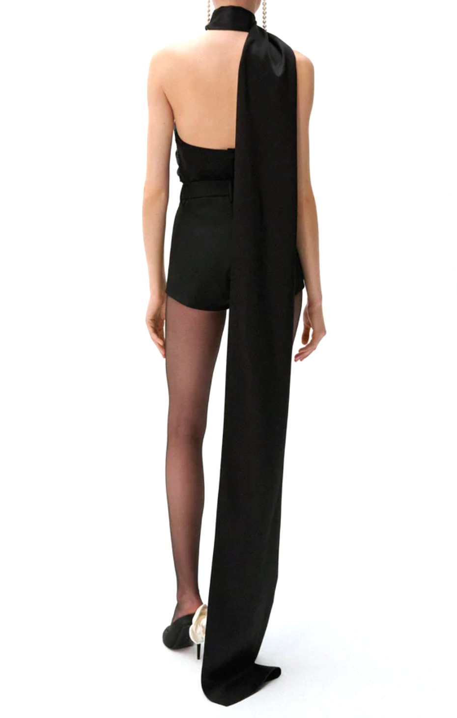 Magda Butrym Silk Wrap Neck Top