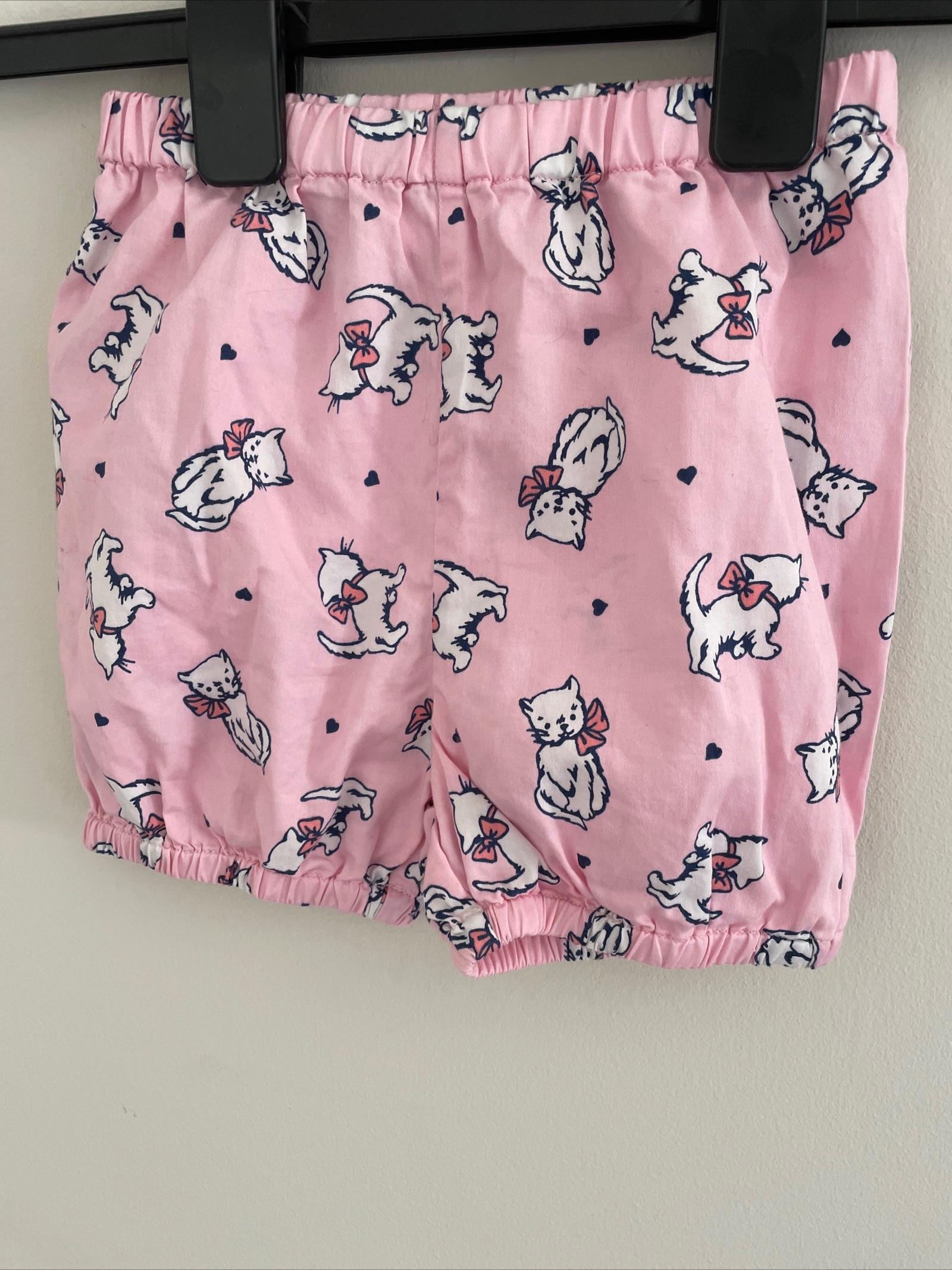 Pink Kitten Printed Cotton Dress
