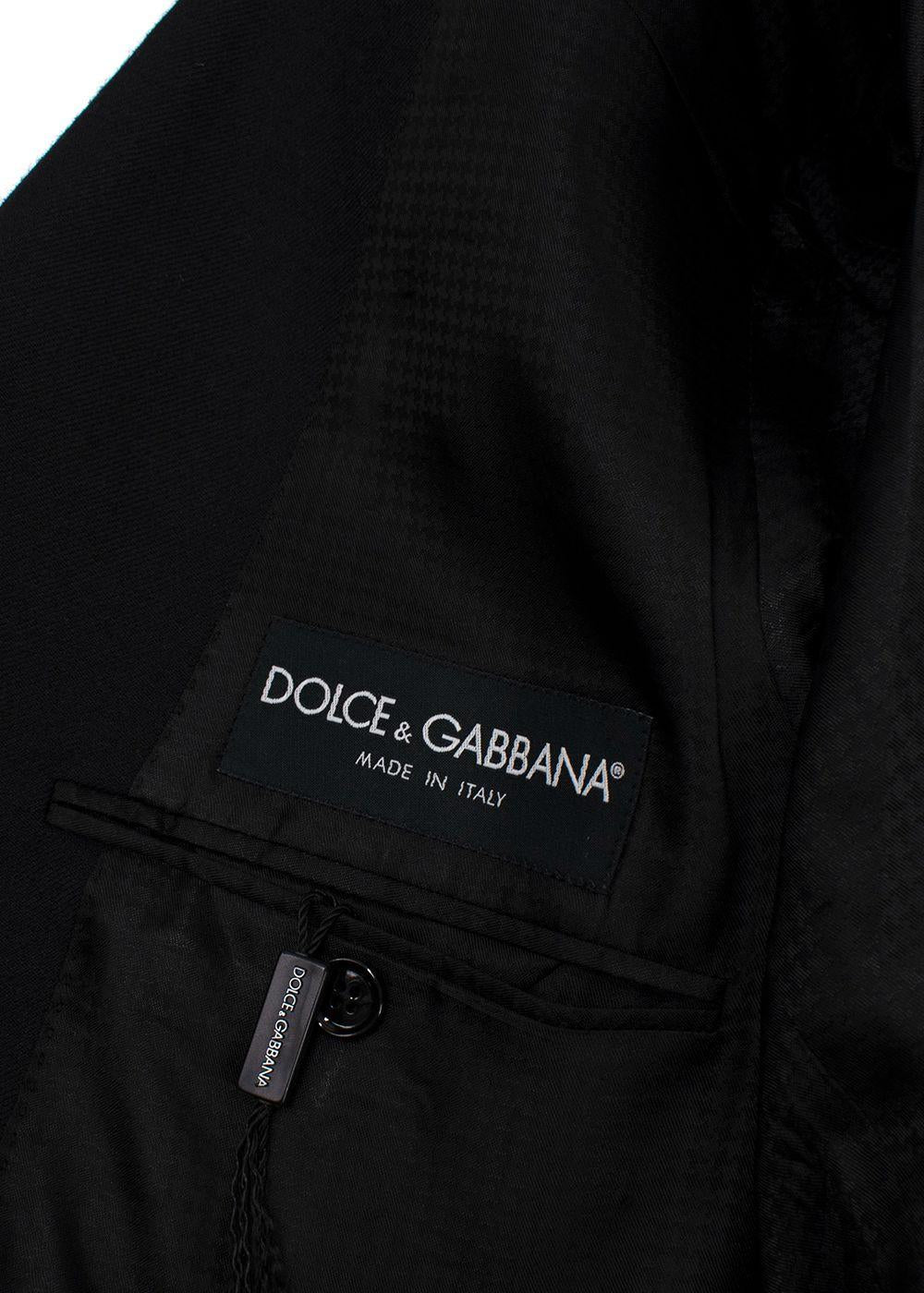 Dolce & Gabbana Black Wool Single Breasted Blazer
