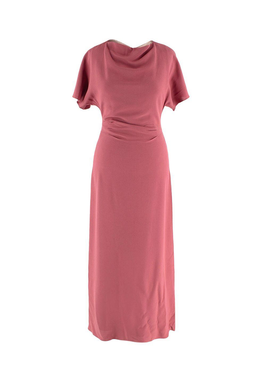 RAEY Dark Blush Silk Midi Dress