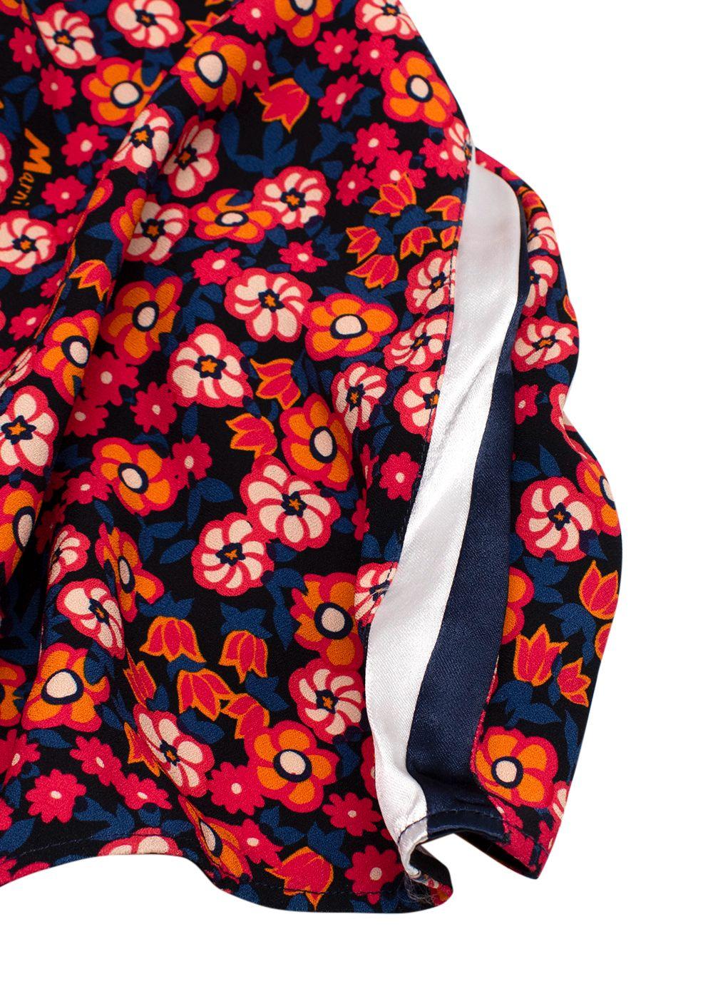 Pop Garden floral-print satin-crepe midi skirt
