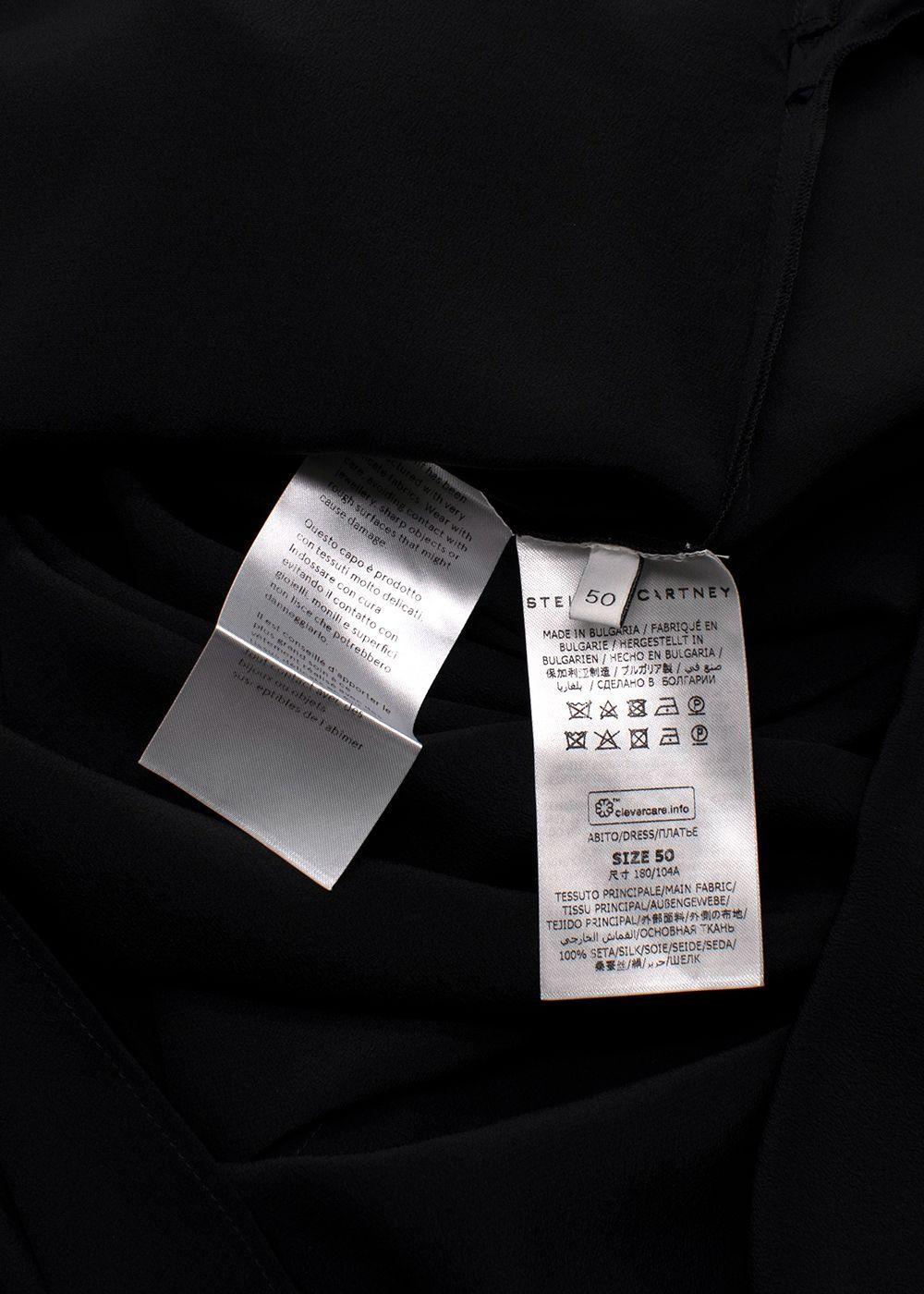 Stella McCartney Black Zip Through Silk Dress