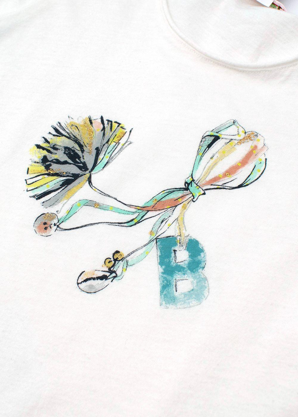 Kids 10Y White Printed T-Shirt