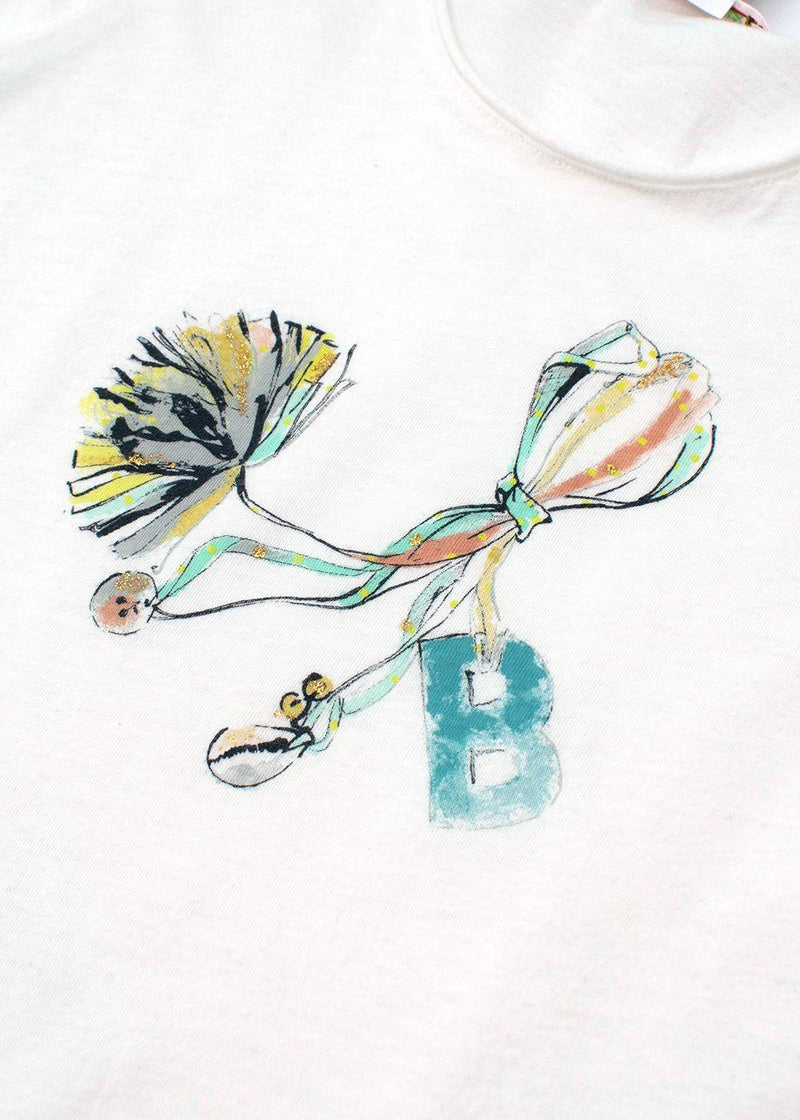 Kids 10Y White Printed T-Shirt