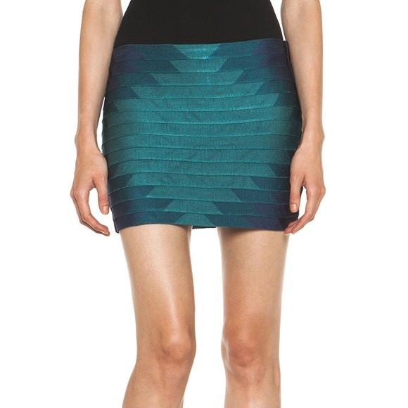 Haute Hippie Aztec Knit Bandage Mini Skirt