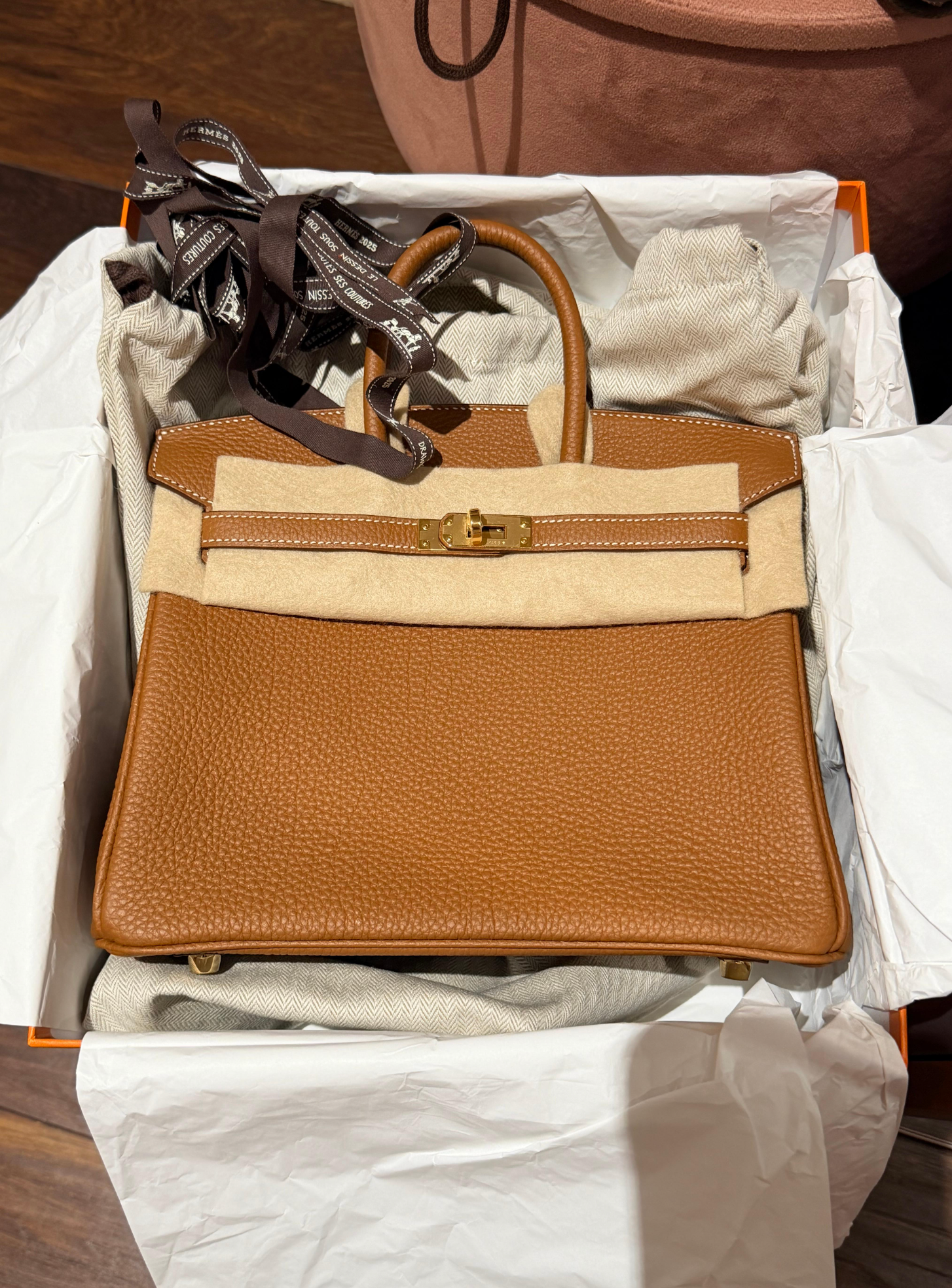 Hermes Gold Togo Birkin 25