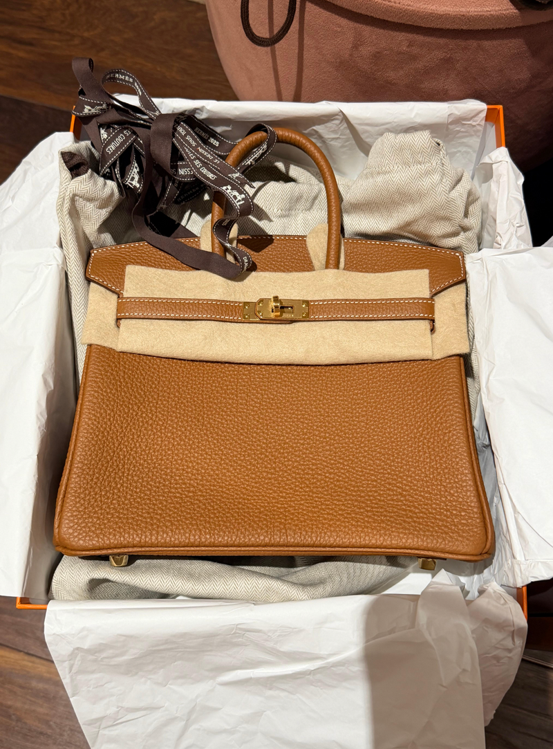 Hermes Gold Togo Birkin 25