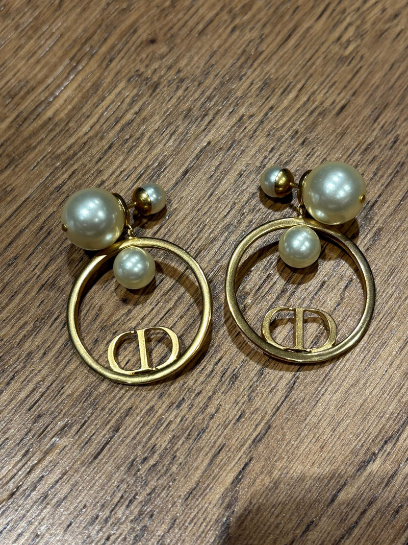 Dior Faux Pearl Drop Earrings