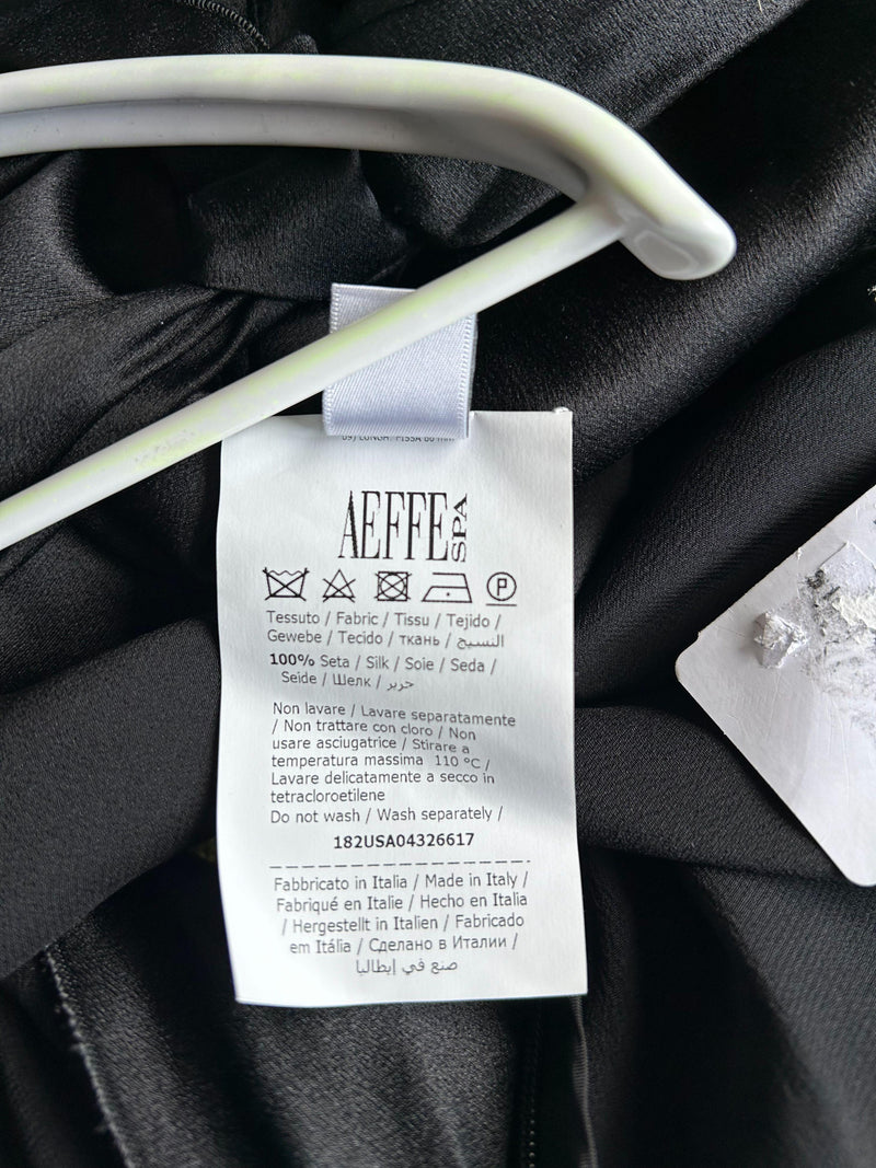 Alberta Ferretti Black Silk Maxi Dress