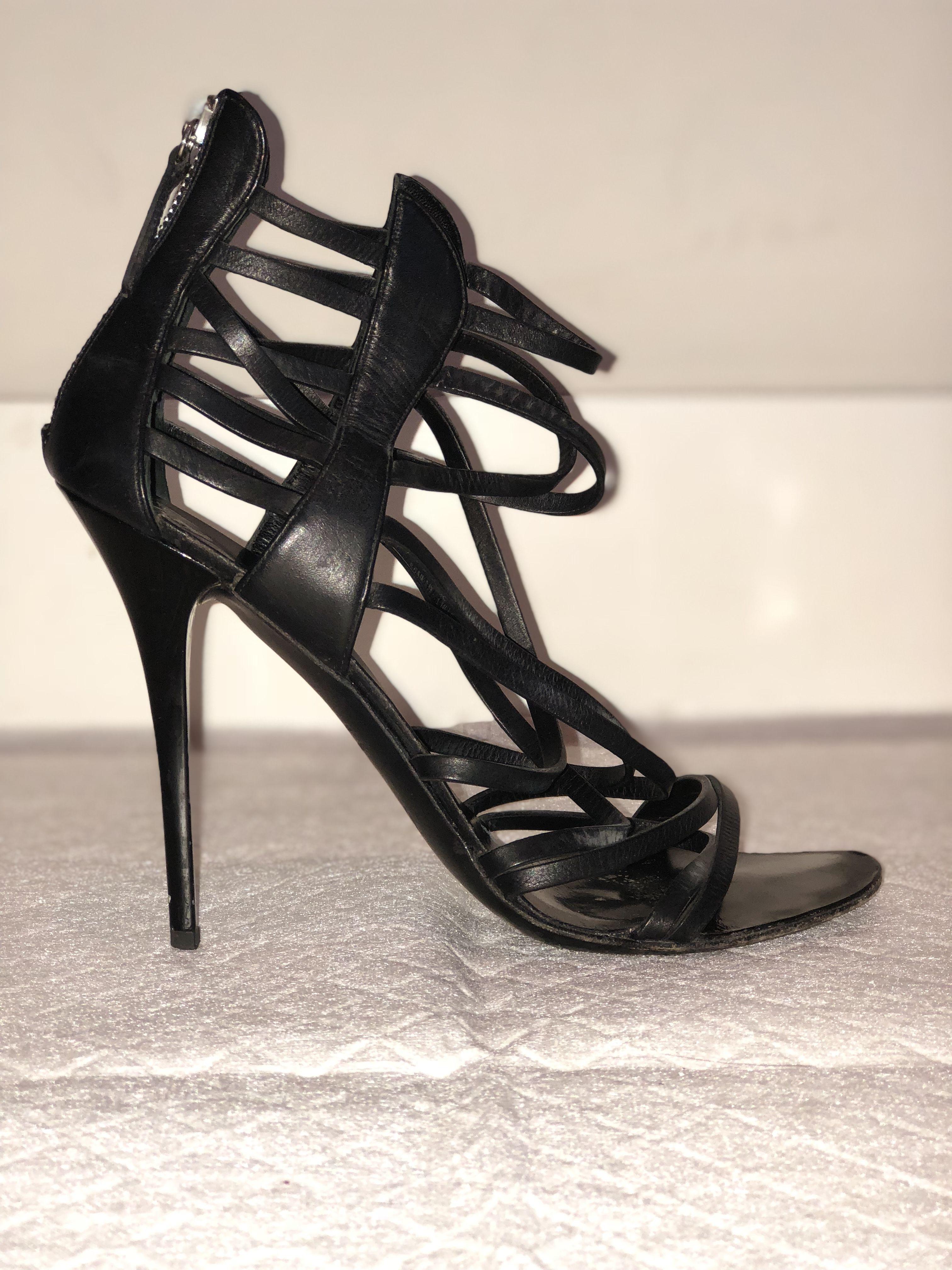 Giuseppe Zanotti black strappy sandals