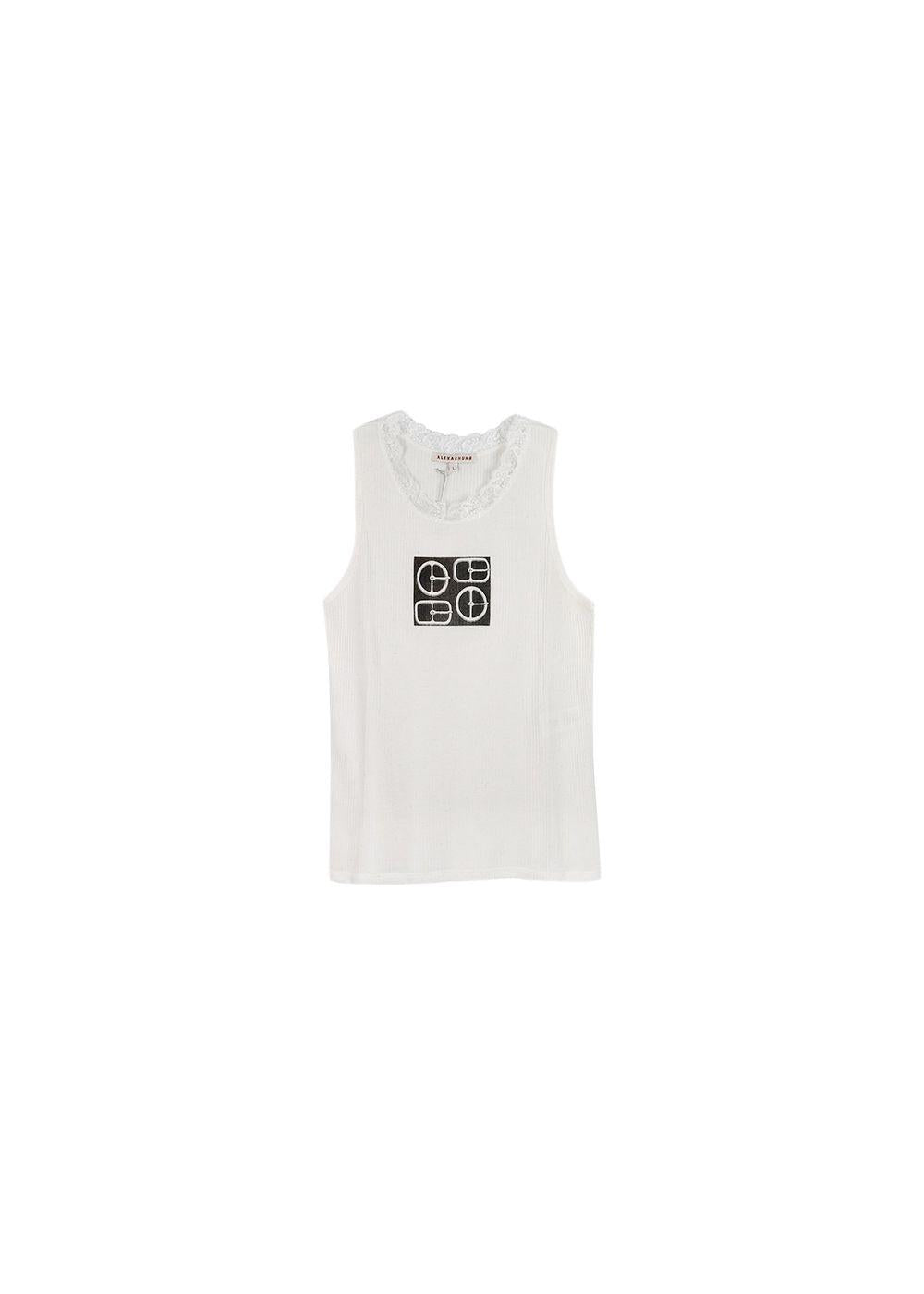 Lace Trimmed Rbbed Vest