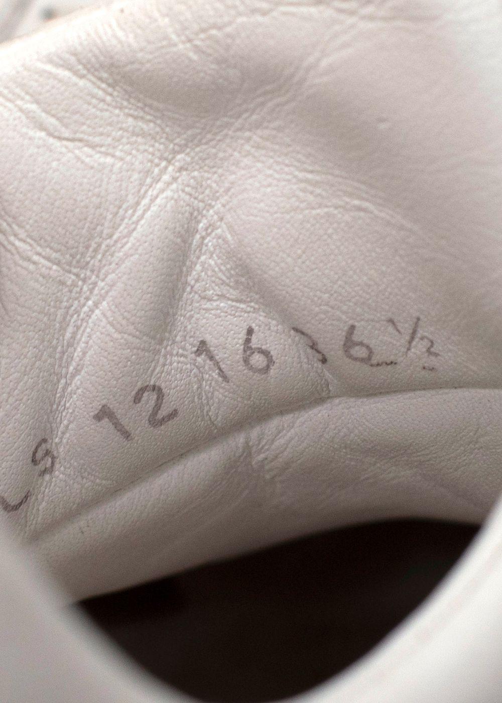 Dior White Suede Toe Cap Leather Bee Trainers