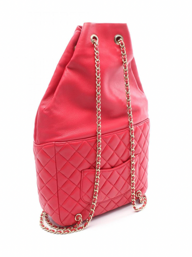 Chanel Matelassé Pink Lambskin Quilted Seoul Backpack in Pink